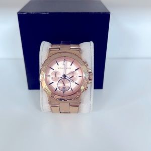 Michael Kors gold Tone watch. Rose pearl face. New battery required